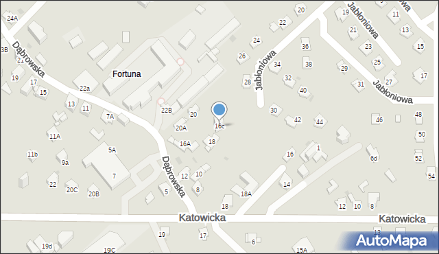 Jaworzno, Dąbrowska, 16c, mapa Jaworzno