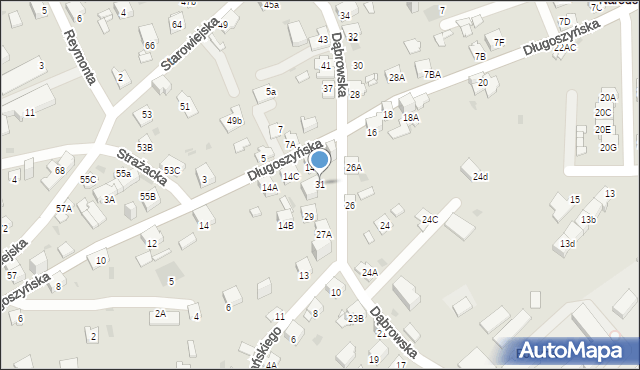 Jaworzno, Dąbrowska, 31, mapa Jaworzno