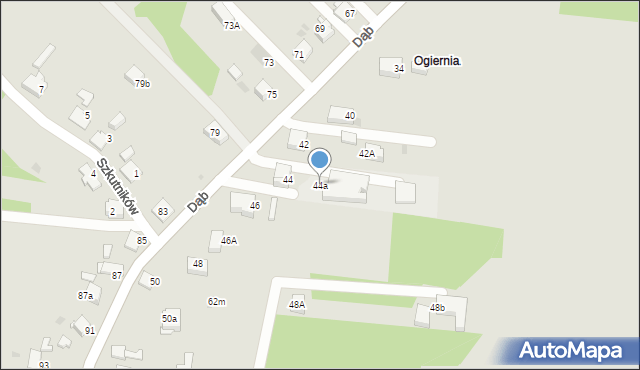 Jaworzno, Dąb, 44a, mapa Jaworzno