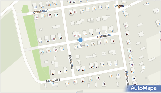 Jednorożec, Dąbrówki, 11, mapa Jednorożec