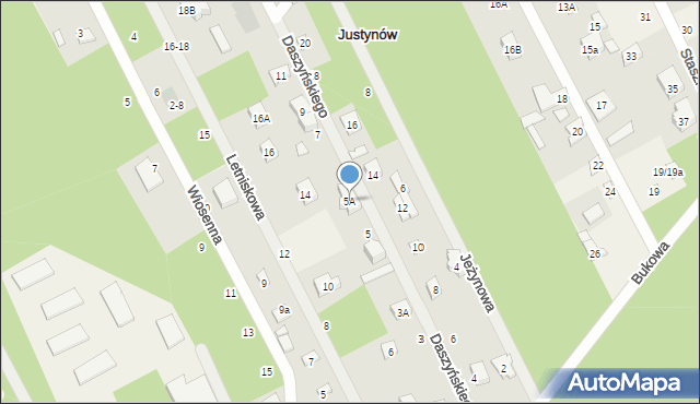 Justynów, Daszyńskiego Ignacego, 5A, mapa Justynów