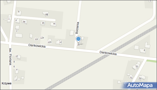 Kaniów, Dankowicka, 10, mapa Kaniów