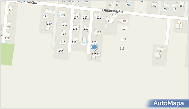 Kaniów, Dankowicka, 125a, mapa Kaniów