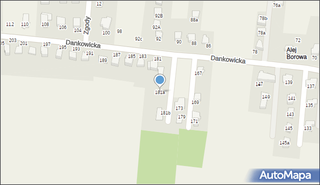 Kaniów, Dankowicka, 181a, mapa Kaniów