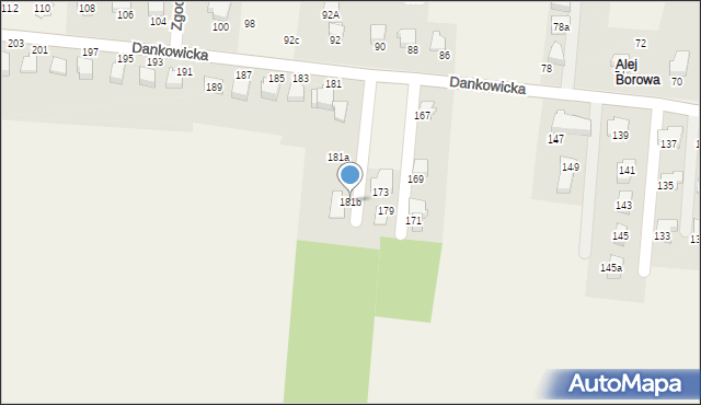 Kaniów, Dankowicka, 181b, mapa Kaniów