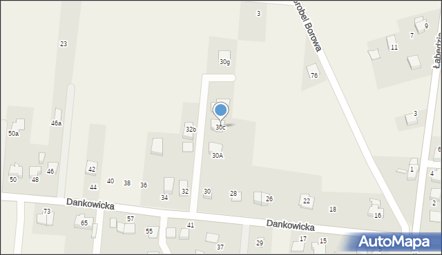 Kaniów, Dankowicka, 30c, mapa Kaniów