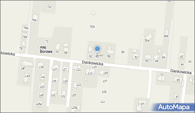 Kaniów, Dankowicka, 60, mapa Kaniów