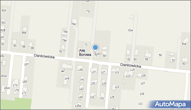 Kaniów, Dankowicka, 70, mapa Kaniów