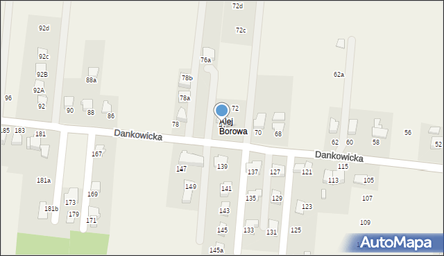 Kaniów, Dankowicka, 74, mapa Kaniów