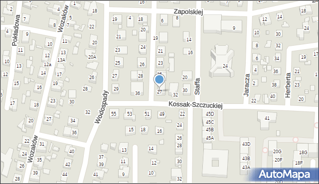 Katowice, Dąbrowskiej Marii, 27, mapa Katowic