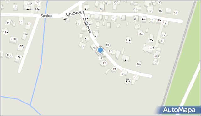 Katowice, Dąbrowa, 11, mapa Katowic