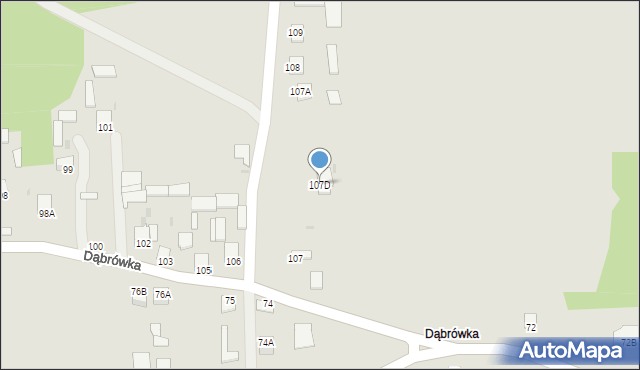 Kazimierz Dolny, Dąbrówka, 107D, mapa Kazimierz Dolny