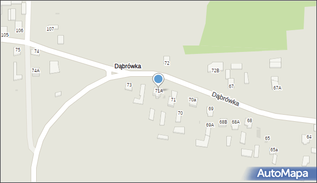 Kazimierz Dolny, Dąbrówka, 71A, mapa Kazimierz Dolny