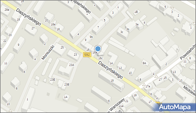 Kętrzyn, Daszyńskiego Ignacego, 16b, mapa Kętrzyn