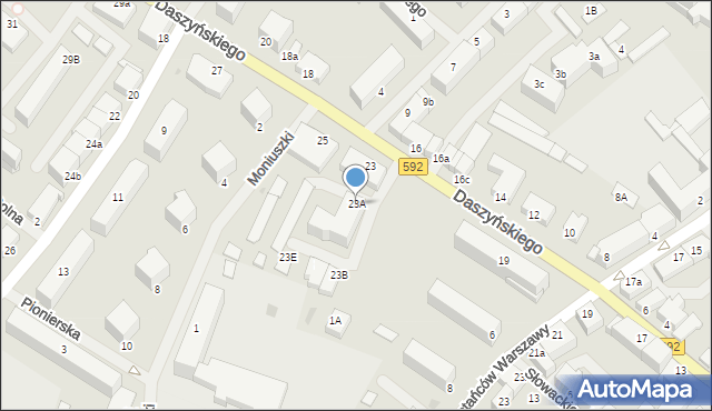 Kętrzyn, Daszyńskiego Ignacego, 23A, mapa Kętrzyn