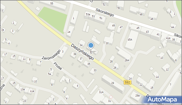 Kętrzyn, Daszyńskiego Ignacego, 32, mapa Kętrzyn