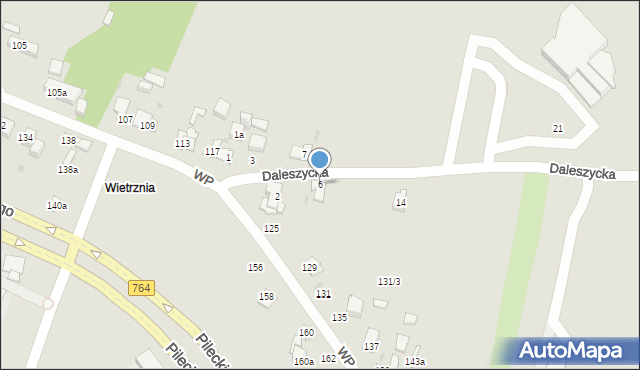 Kielce, Daleszycka, 6, mapa Kielc
