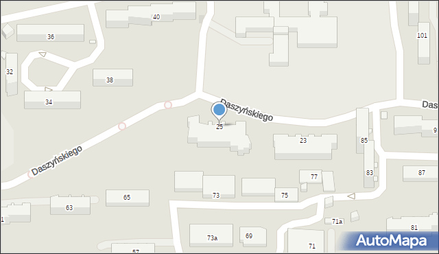 Kielce, Daszyńskiego Ignacego, 25, mapa Kielc