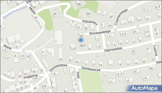 Kłodzko, Dąbrowskiej Marii, 8, mapa Kłodzka