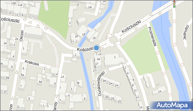 Kłodzko, Daszyńskiego Ignacego, 3a, mapa Kłodzka