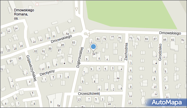 Konin, Dąbrowskiej Marii, 3A, mapa Konina