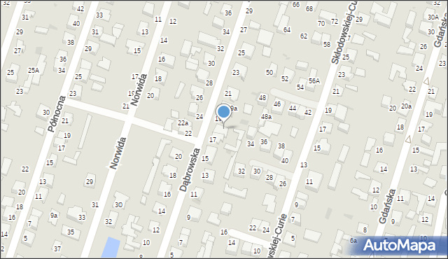 Konstantynów Łódzki, Dąbrowska, 17a, mapa Konstantynów Łódzki