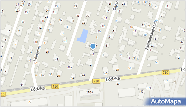 Konstantynów Łódzki, Dąbrowska, 4, mapa Konstantynów Łódzki