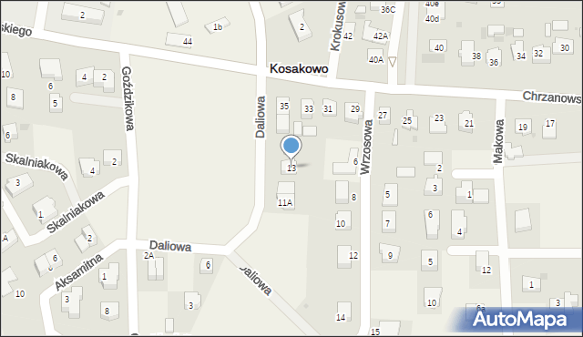 Kosakowo, Daliowa, 13, mapa Kosakowo