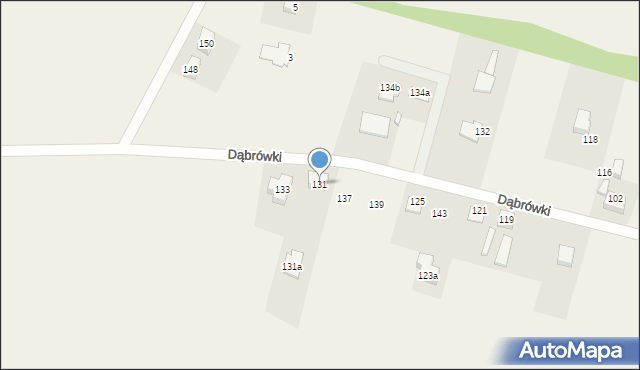 Koszęcin, Dąbrówki, 131, mapa Koszęcin