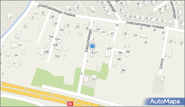Koszyce Wielkie, Daszyńskiego Ignacego, 5, mapa Koszyce Wielkie