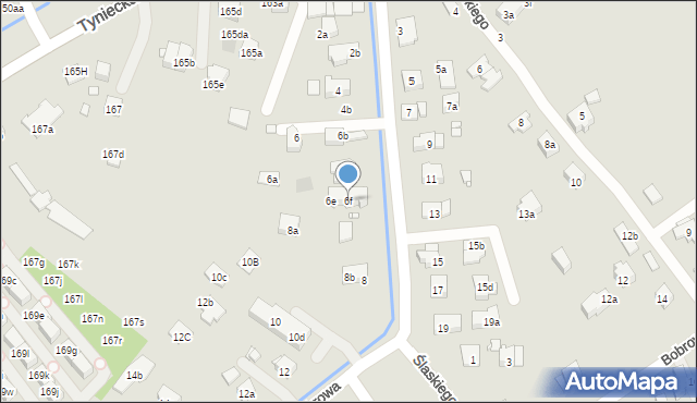 Kraków, Dąbrowa, 6f, mapa Krakowa