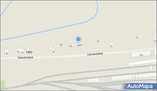 Kraków, Danalówka, 24a, mapa Krakowa