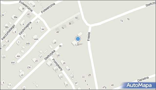 Kraków, Darwina Karola, 47j, mapa Krakowa