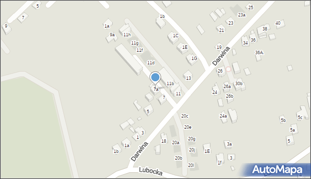 Kraków, Darwina Karola, 7a, mapa Krakowa