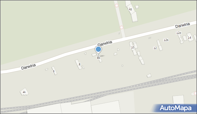 Kraków, Darwina Karola, 8d, mapa Krakowa