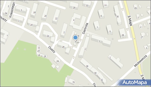 Krapkowice, Damrota, 12, mapa Krapkowice