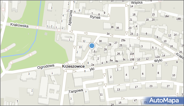Krzeszowice, Daszyńskiego Ignacego, 4, mapa Krzeszowice