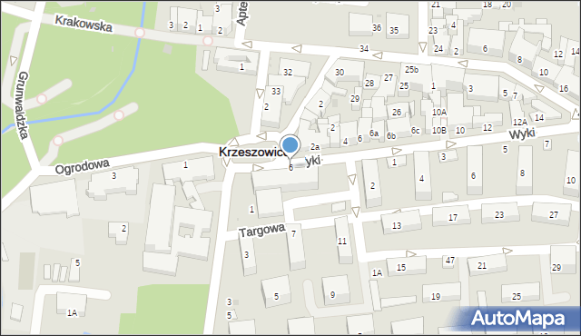 Krzeszowice, Daszyńskiego Ignacego, 6, mapa Krzeszowice