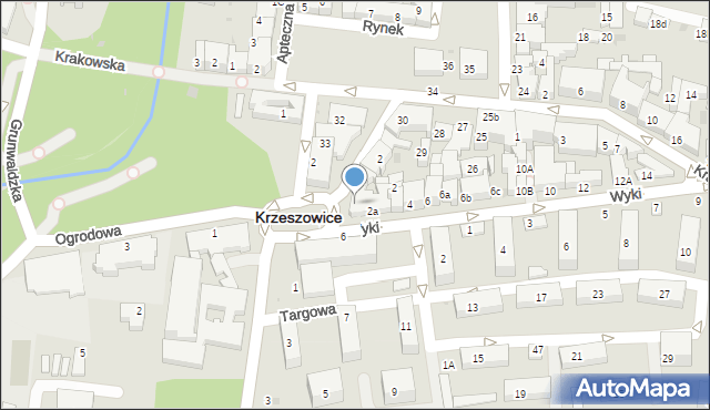 Krzeszowice, Daszyńskiego Ignacego, 8, mapa Krzeszowice