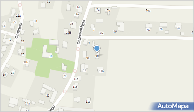 Łąka, Dąbrowskiego Jarosława, gen., 9B, mapa Łąka