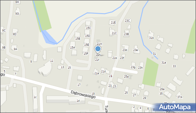 Łańcut, Dąbrowskiego Henryka, gen., 21g, mapa Łańcut