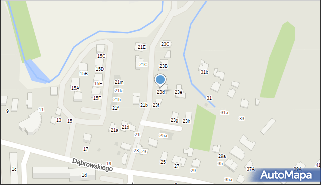 Łańcut, Dąbrowskiego Henryka, gen., 23d, mapa Łańcut