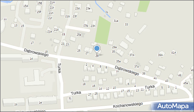 Łańcut, Dąbrowskiego Henryka, gen., 29, mapa Łańcut