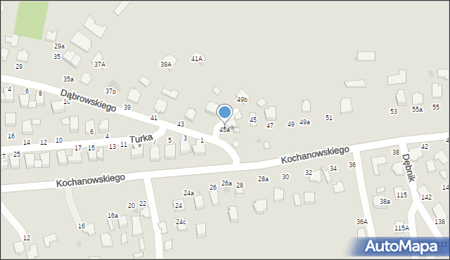 Łańcut, Dąbrowskiego Henryka, gen., 45a, mapa Łańcut