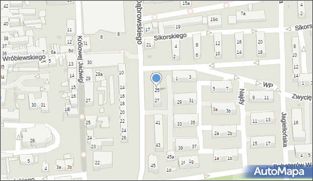 Leszno, Dąbrowskiego Jarosława, gen., 25, mapa Leszno