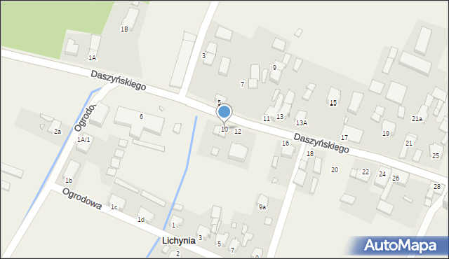 Lichynia, Daszyńskiego, 10, mapa Lichynia