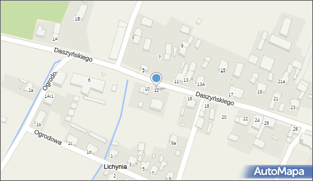 Lichynia, Daszyńskiego, 12, mapa Lichynia