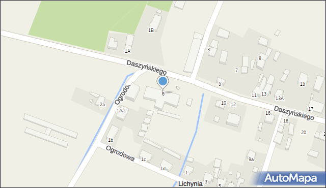 Lichynia, Daszyńskiego, 6, mapa Lichynia