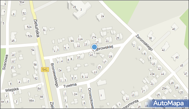 Lidzbark, Dąbrowskiej Marii, 16, mapa Lidzbark