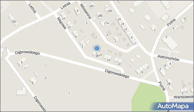 Lidzbark Warmiński, Dąbrowskiego Jarosława, gen., 18, mapa Lidzbark Warmiński